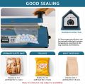 Bag Sealer, Solid Metal Housing Heavy Duty Manual Heat Sealer Machine with Spare Parts for Sealing Plastic Bags & Shrink Wrap Bags. 