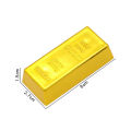 Plastic Fake Gold Bullion Simulated Golden Brick Fake Glittering Gold Bar Paperweight Door Stop Movie Prop Novelty Gift. 