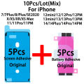 10Pcs Screen Waterproof Battery Adhesive For iPhone 14 Pro Max 13 11 12 Mini XS XR 7 8 Display Sticker Glue LCD Frame Tape Seal. 