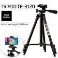 3120 Aluminum Alloy Tripod For Camera And Mobile - Black - Tripod. 