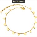 LUXUSTEEL Women Mini Heart Shape Charms Anklets Stainless Steel Leg Chains Ankle Beach Foot Jewelry Holidays Accessories.