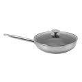 Non Stick Cookware, Corrosion Resistant Non Stick Pan 304 Stainless Steel Scratch Proof Dishwasher Safe with Lid for Fried Fish. 