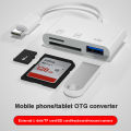 【Toy life hall】3 In 1 Multi Hub Converter To USB A OTG Adapter TF SD Memory Card Reader for one Android. 