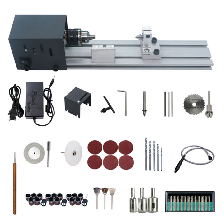 KOGEEK%20Mini%20Lathe%20Beads%20Polisher%20Machine%20Woodworking%20Craft%20DIY%20Rotary%20Tool%20Set%20Universal%20Set%20EU%20Plug%20-%20Image%202