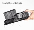 Deli E9175 Mesh Desk Organiser - 3 Compartment (Black). Mesh Desktop Organizer Storage Caddy Pen Holder Stand Stationery Container..