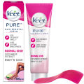 Veet Pure™ Hair Removal Cream 100g Normal Skin for Body & Legs, Freshest Smell with Cucumber Extract Leaves Skin Feeling Smooth, Moisturized & Visibly Glowing, Dermatologically Tested. 