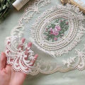 Retro Oval Lace Coaster Elegant Lace Tablecloth Coffee Coasters Table Mat Kitchen Accessories.