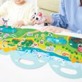 Lovely Portable Jellys Sticker Books with Handle Reusable Color Recognition Toys Puzzle Preschool Playthings Kid Party Favor Toy. 