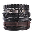 Vintage Leather Bracelet For Men Woven Set Ornament Bracelet Punk Style Men's Combo DIY Multi-layer Charm Bracelet Jewelry.