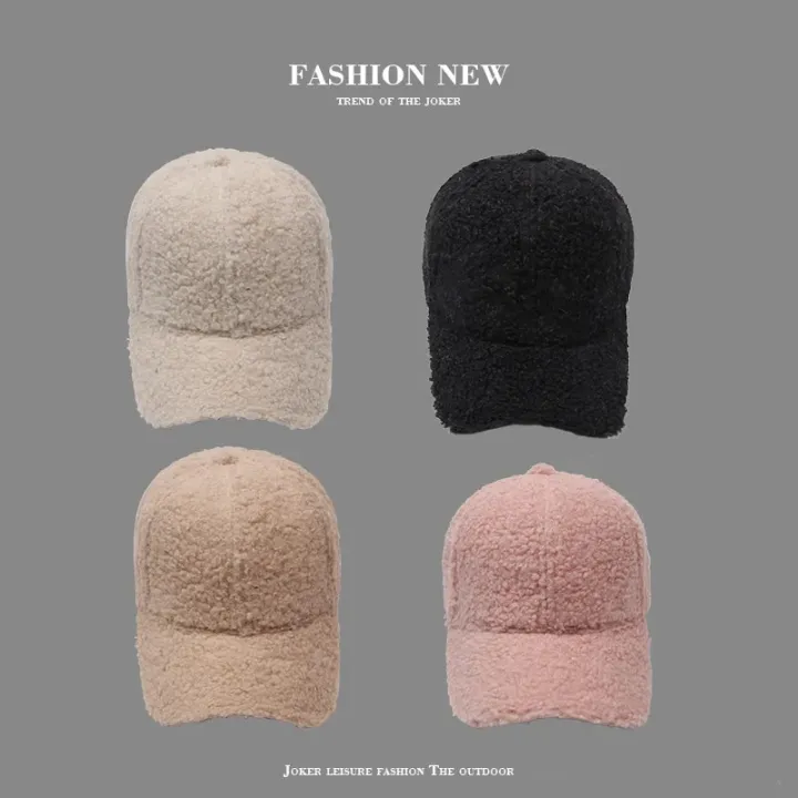COKK%20Cap%20Women%20Winter%20Autumn%20Plush%20Baseball%20Cap%20Solid%20Color%20Korean%20Women%20Hat%20Warm%20Casual%20Outdoor%20Caps%20Casquette%20Gorras%20Bone%20Male%20-%20Image%202