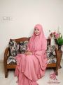 Khimar niqab transformer, Jilbab, Khimar, Jilbab Khimar traditional ready to wear long hijab , islamic gift, muslim dress abaya, elegant burqa, new jilbab set, new jilbab collection, pink khimar, misti colour khimar.