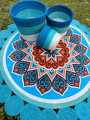 3ft Cotton Print Floor Mat/Rugs 1p + 3p Basket set (4p set).
