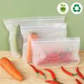Food Storage Bag Reusable Freezer Bag Leakproof Stand Up Zip Shut Bag Fresh-keeping Bag Kitchen Organizer. 