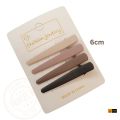 Women's Korean Style Side Clip Hair Clip - Milky, Coffee, Black, Fashionable Duck Bill Hair Clip.