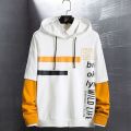 White & orange Cotton Full Sleeve Hoodie For Men - Hoodie For Men - Hoodie - Hudi For Men. 