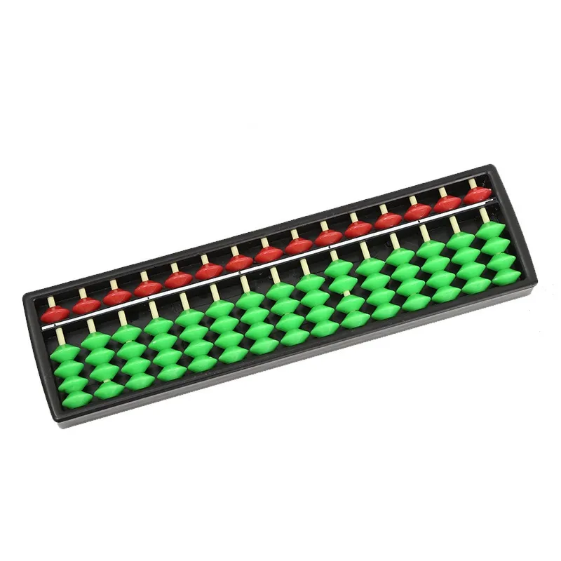 Plastic Abacus 15 Digits Arithmetic Tool Kid's Math Learn Aid Calculating Toys W15