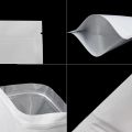 100Pcs Matte White Aluminum Mylar Foil Zip Lock Stand Up Bag Self Seal Tear Notch Reusable Doypack Food Snack Chocolate Pouches.