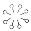 3X Curtain Wire and Hooks Set, 3 Meters Net Curtain Wirewith 8Pcs Screw-in Hooks for Net Curtain Rod.