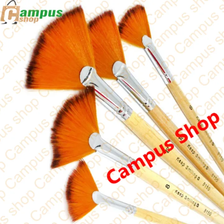 KeepSmiling%20Artist%20Brush%20Set%20Professional%20Fan%20Brush%20for%20Oil%20Color,%20Watercolor,%20Acrylic%20Color,(#8150)%205%20Pcs%20-%20Image%202