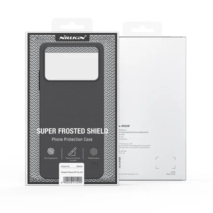 NILLKIN%20Super%20Frosted%20Shield%20Phone%20Case%20For%20Xiaomi%20POCO%20X4%20Pro%205G%20Shockproof%20Matte%20Finish%20Surface%20Hard%20PC%20Phone%20Cover%20Shell%20Black%20-%20Image%204