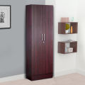 Kenzou Two Door Almira / Wardrobe with Multiple shelves & lock door  in Walnut Finish from  Furnisha Home Decor. 