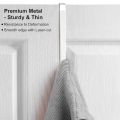 over Door Hooks for Hanging Clothes, 6 Packs Hanger Soft Rubber Surface Prevent Scratches, Door Hook for Bathroom Black. 