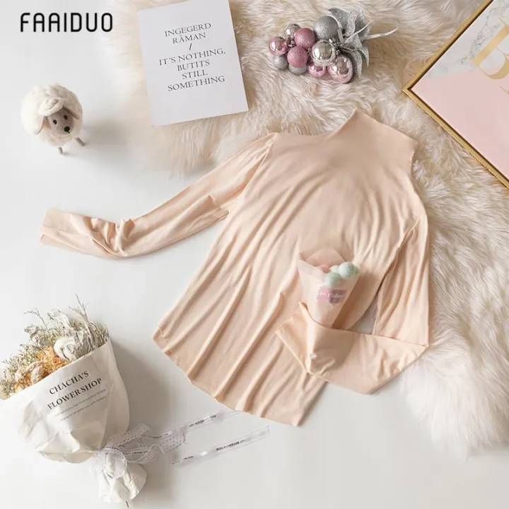 Modal%20T%20T-shirt%20Women's%20Long%20Sleeve%20Half%20Turtleneck%20Bottoming%20Shirt%20New%20Solid%20Color%20Slim%20Fit%20Show%20Thin%20Black%20Thin%20Top%20-%20Image%205