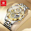 Olevs 9947 Luxury Men Watch with Chronograph. 