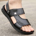 Men Leather Sandals Summer Classic Men Shoes Slippers Soft Sandals Men Roman Comfortable Outdoor Walking Footwearhn87. 