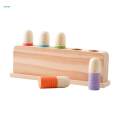 Wooden Peg Dolls for Boys Girls, 5 PCS Rainbow Wood Peg People Montessori Preschool Wood Rainbow Friend Educational Toys Learning Educational Toys.