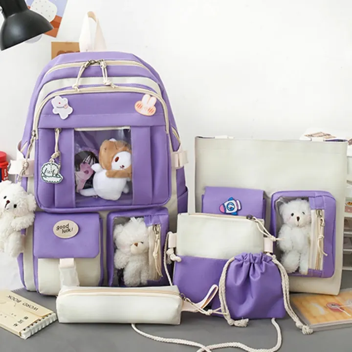 5%20Pcs%20Set%20Kawaii%20Girls%20Backpack%20For%20Student%20School%20Bag%20Teenager%20Girls%20Schoolbag%20Book%20Bags%20Pencil%20Case%20Women%20Travel%20Backpack%20Tote%20-%20Image%206