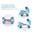 Adjustable Size Children Roller Skates Skating Shoes Double Wheels Skates. 