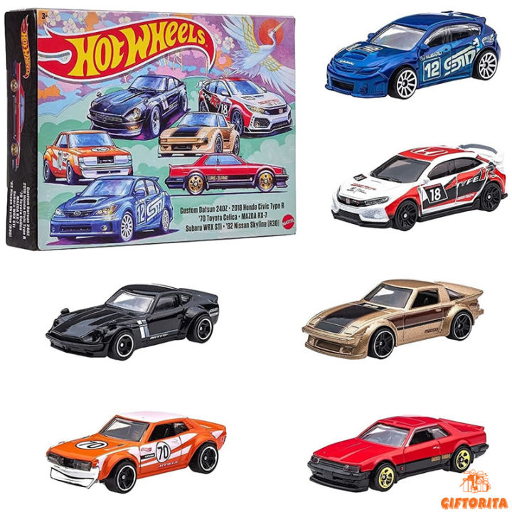 Hot Wheels 7 Gift Pack P01157 - Mattel 2023 Hot Wheels Import Themed Multi-Pack Box Set of 6 Cars