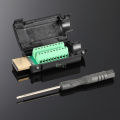 Solder-free HD HDMI 2.0 Jack Male Connector Upgrade hdmi Wire Connector Adapter Cable Terminal Junction Box HD Wire Welding Plug.