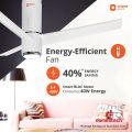 Orient Aeroslim BLDC Motor 48" Smart Inverter Ceiling Fan with IOT, Remote & Under Light (Marble White). 