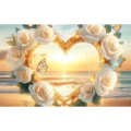 Foldable Wedding Banner Floral High-Quality Printed Anniversary Backdrop Reusable Durable Bridal Shower Decoration for Wedding.