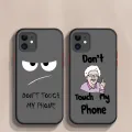Don't Touch My Phone For Apple iPhone 15 14 13 12 11 XS XR X 8 7 Pro Max Plus Pro Frosted Translucent Phone Case. 