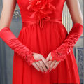 Luxury Fingerless Wedding Marriage Embroidery Gloves for Women. 