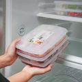 Refrigerator Frozen Meat Four-compartment Storage Box Food-grade Freezer Box Vegetable Plate Fresh-keeping Box. 