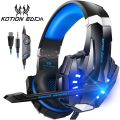KOTION EACH Gaming Headset Casque Deep Bass Stereo Game Headphone with Microphone LED Light for PS4 Laptop PC Gamer. 