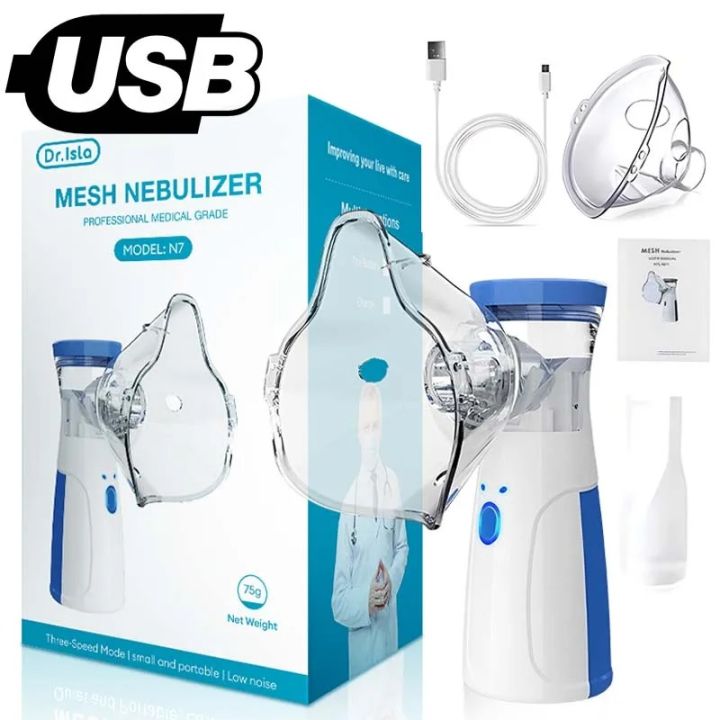 CASIFY Portable Mesh Nebulizer Handheld, One Touch Operation, No Noise, High Nebulization Rate, Personal Inhalers For Breathing Problems Lightweight, Travel Friendly Nebulizer For Adults & Kids