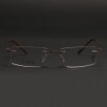 Lightweight Rimless Alloy Optical Frame. 