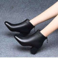 Block Heel Boots Women's Fashion Fall/Winter 2024 New Women's Boots Mid-heel Spring and Autumn Single Boots Martin Boots. 