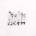 Cross-border hot selling piercing jewelry stainless steel nose nail straight bar ear stud tongue nail lip nail straight bar piercing jewelry accessories.