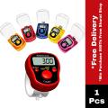 Digital Tasbih Hand Tally Counter With LED Light Tasbeeh Finger Counter - 1Pc. 