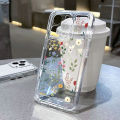 Flower Love Soft Silicone Phone Case For iPhone 16 15 14 13 12 11 Pro Max XS XR 7 8 15 Plus Transparent Shockproof Bumper Cover.