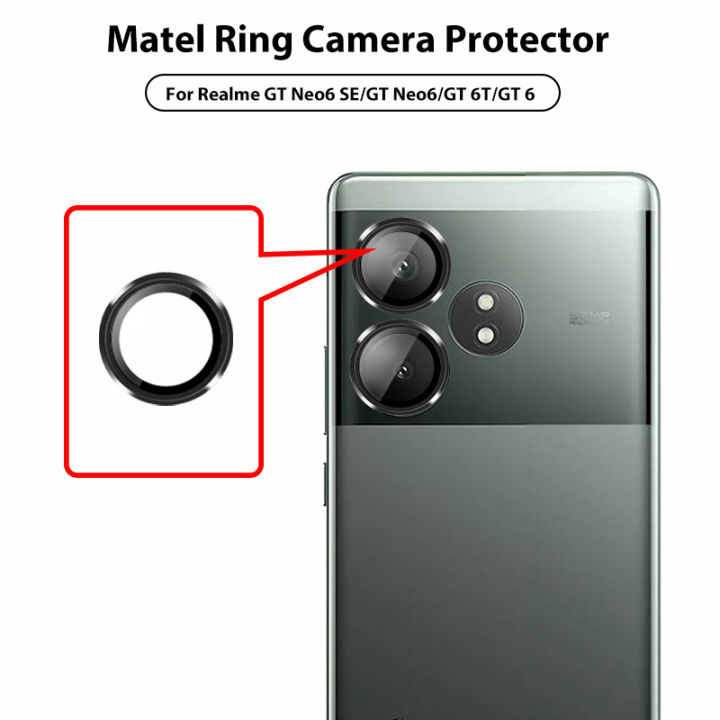 For Realme GT Neo 6 SE Metal Ring Tempered Glass Camera Lens Protector Caps For Realme GT 6T Neo6 Neo 6SE Moblie Phone Lens Film