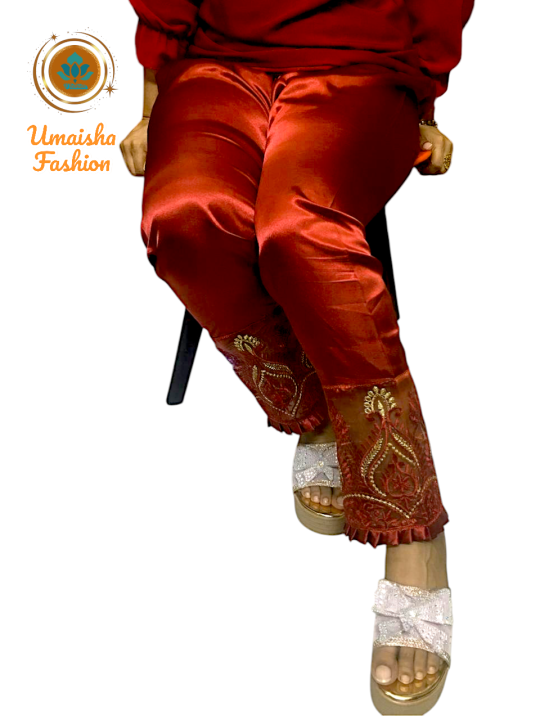 Silk Stylish Bottom Gateful Design C-Kat Salwar Pyjama Pants for Woman