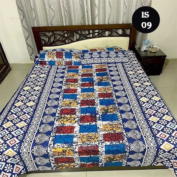 King Size Premium Bed Sheet 88" x 98" with 2 Pillow Covers new design is 09