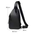 Men's Shoulder Bag Waterproof Oxford Cross Body Double Layer Zipper Bag High-Capacity Travel Phone Pouch Fashion Bag. 